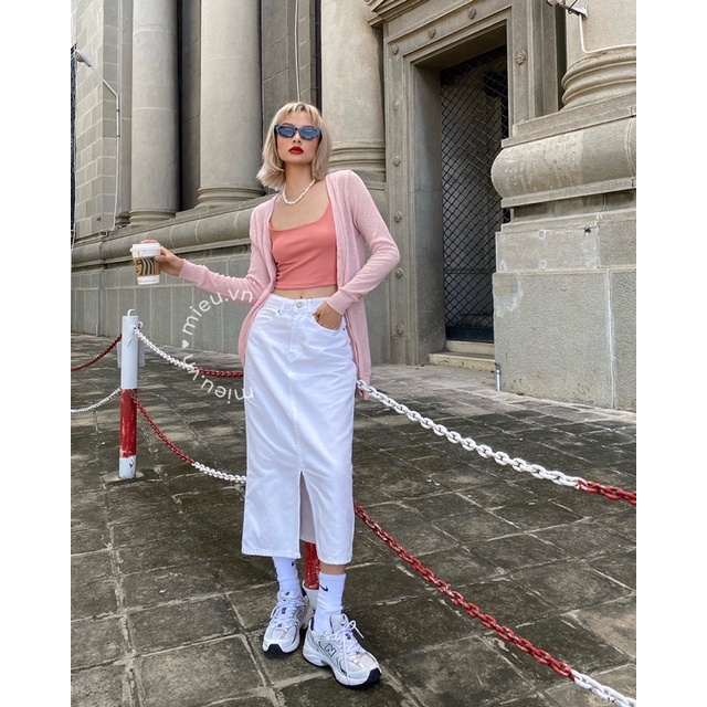 Áo khoác cardigan nữ form dài chất liệu len dệt kim cao cấp co giãn MIEU - JJN06