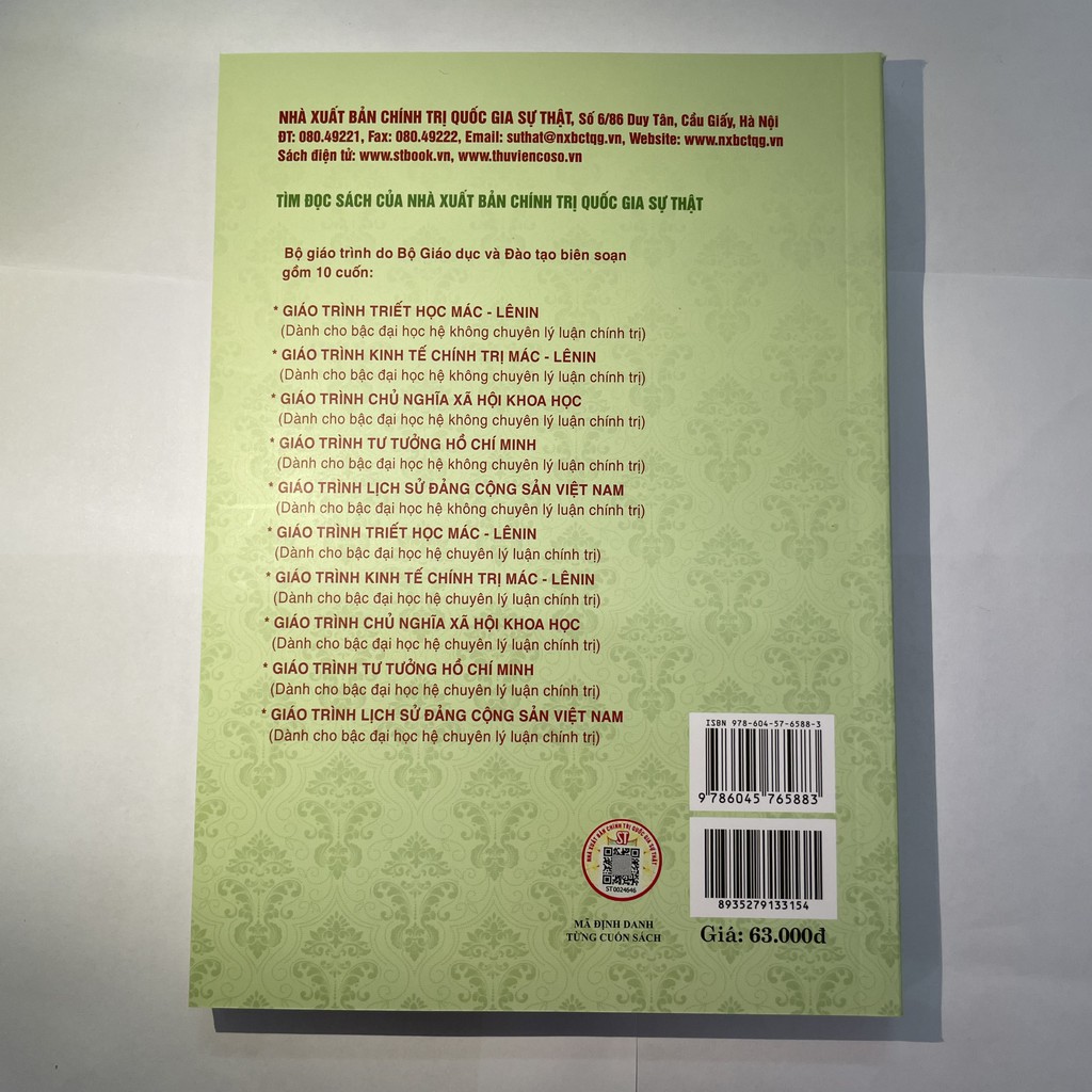 Giáo trình Kinh tế chính trị Mác – Lênin