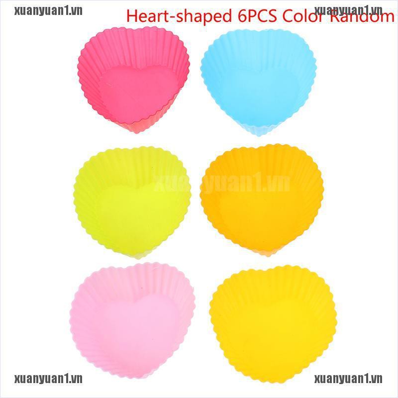 1 [XUANYUAN1] 6 Khuôn Silicone Làm Bánh Cupcake