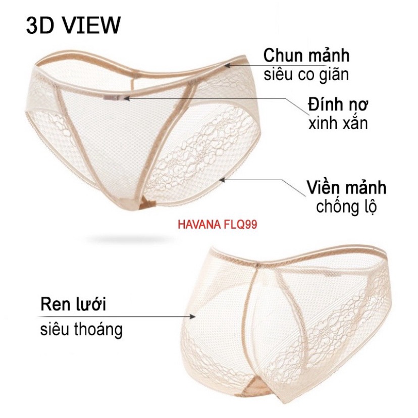 QUẦN LÓT REN LƯỚI XỊN, QUẦN CHIP KHÔNG LỘ VIỀN NGAN HOUSE- CHUYEN DO LOT FLQ99 🌵