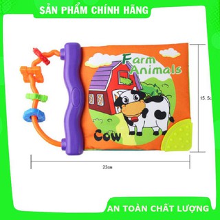 [Hỗ trợ giá] Sách vải gặm nướu chủ đề động vật cho bé