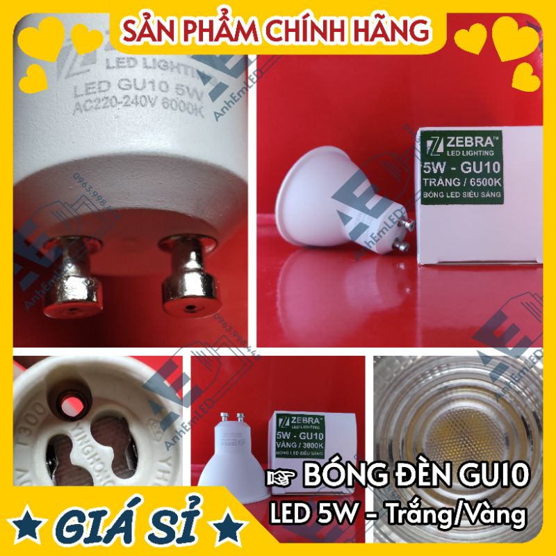 Bóng đèn GU10 MR16 G4 E27 LED HALOGEN 220V 5W 5.5W 12V 35W 50W     Decostar thủy tinh