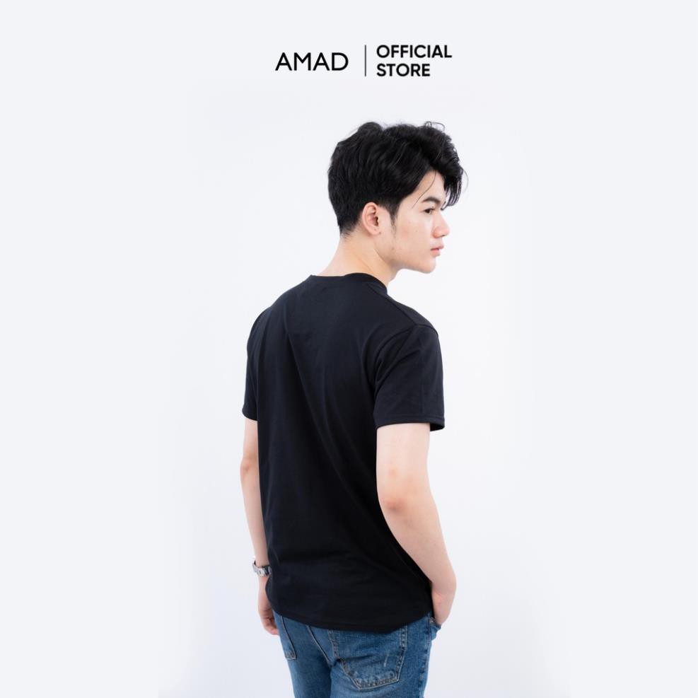 Áo thun nam tay ngắn cổ tròn vải cotton mềm mịn thoáng mát, form ôm co giãn thoải mái Amad | BigBuy360 - bigbuy360.vn