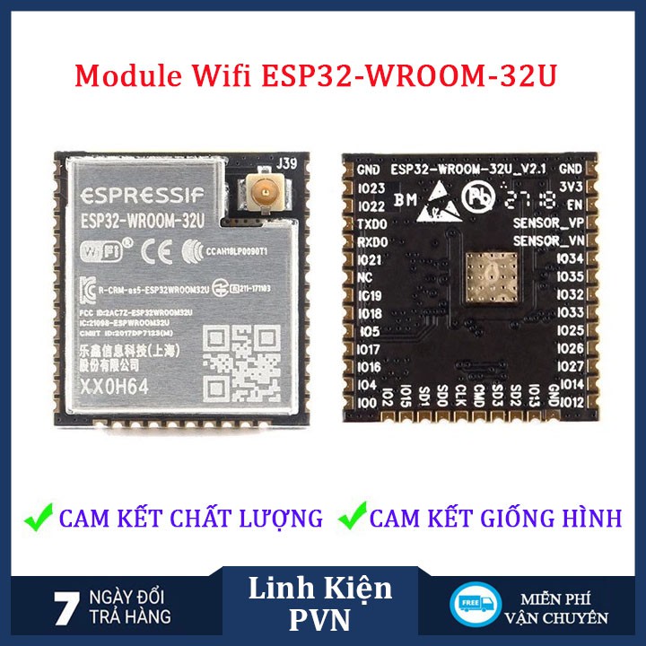 ✅ [CHÍNH HÃNG] Mạch thu phát WIFI BLE ESP32-WROOM-32 ESP32 SoC