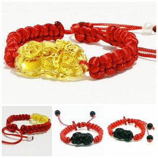 Vòng tay tỳ hưu may mắn tết dây đỏ