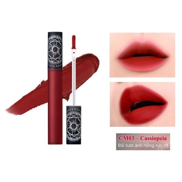 Son Kem Lì Black Rouge Cream Matt Rouge #CM03 Cassiopeia Đỏ Tươi Ánh Hồng