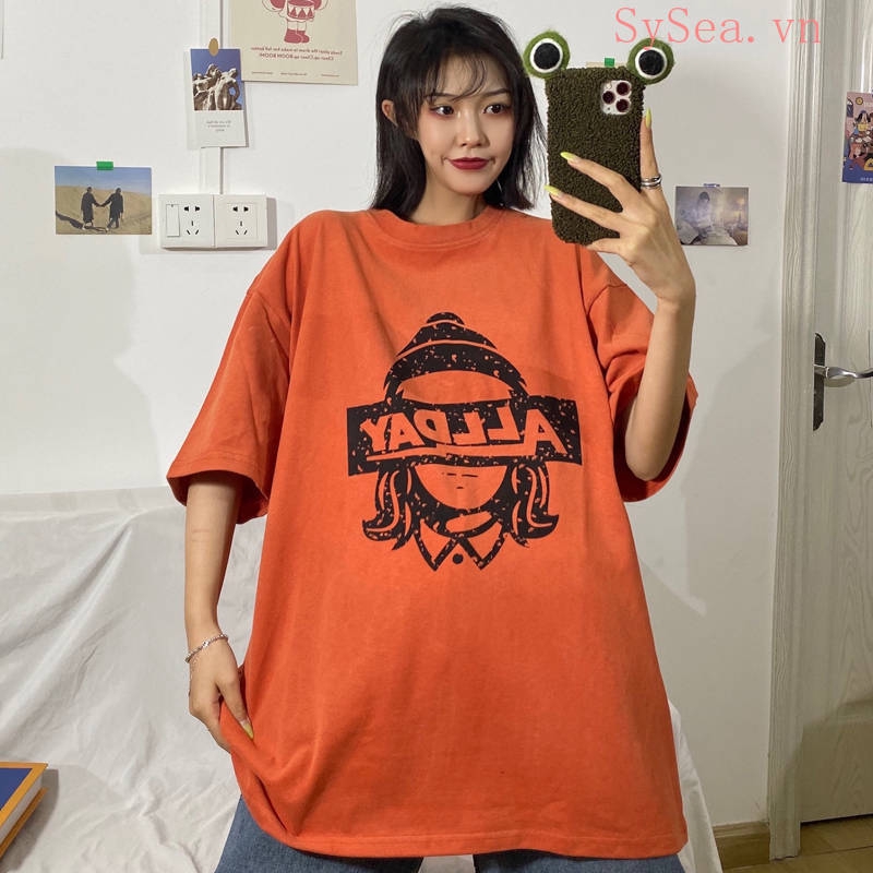 Áo Thun Tay Ngắn Dáng Rộng Phong Cách Hàn Quốc Trẻ Trung Cho Nữ áo thun trơn tay cộc