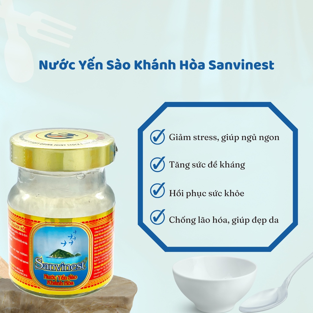 Nước Yến sào Sanvinest Khánh Hòa đóng lọ 70ml