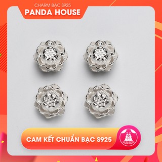 Charm bạc s925 hình hoa sen bạc trắng - Panda House
