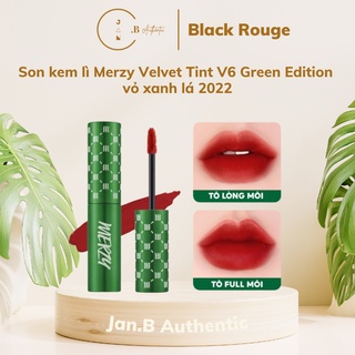 Son kem lì Merzy Velvet Tint V6 Green Edition vỏ xanh lá 2022