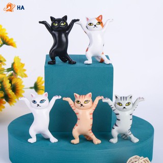 Set 5 mô hình mèo xinh xắn dùng để trang trí máy tính để bàn