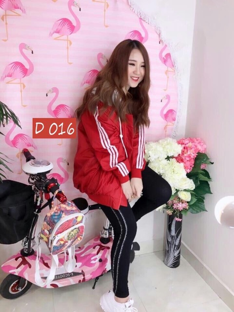 Áo khoác dù nữ phối nón nỉ