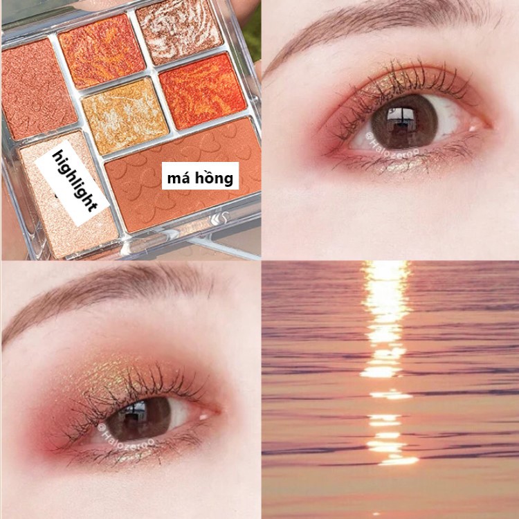 Bảng mắt 7 màu GELLAS kiêm bắt sáng phấn má tạo khối nhũ kira GLAS27 | BigBuy360 - bigbuy360.vn