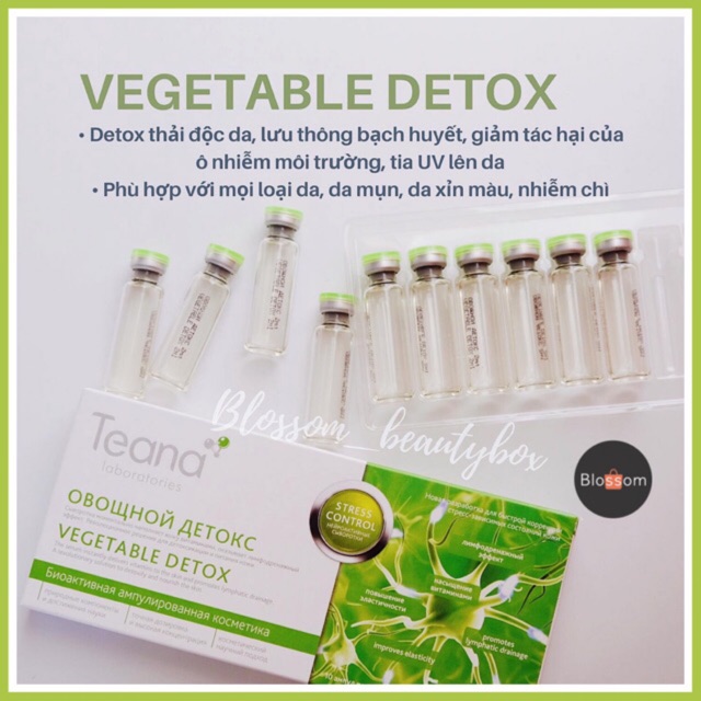 HSD 02/25 - Serum Teana VEGETABLE DETOX lưu thông hệ bạch huyết, thải độc da