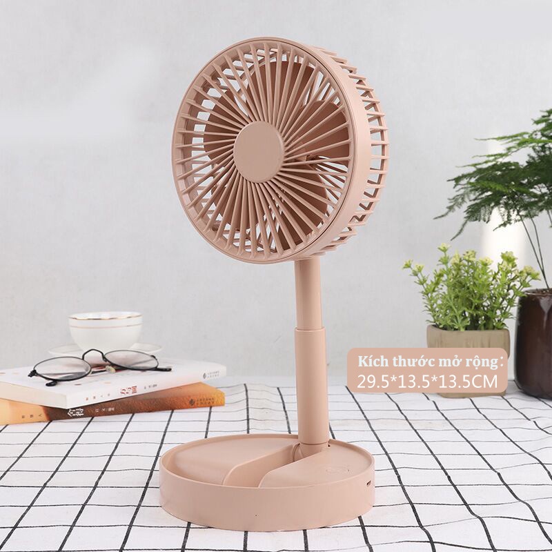Rare Department Store Quạt tích điện mini cầm tay, 3 chế độ gió siêu mát, xoay 180 độ