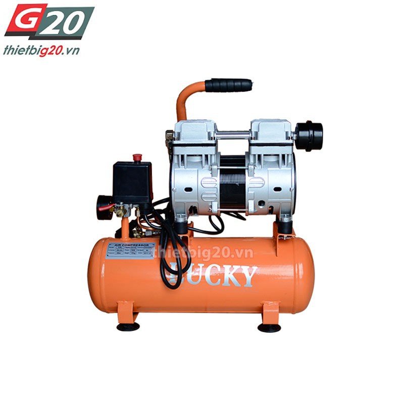 Máy nén khí mini không dầu, siêu êm Lucky 3/4 HP, 9L