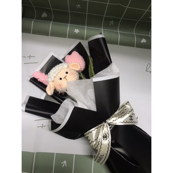 BÓ HOA CỪU BẰNG LEN-QUÀ TẶNG Ý NGHĨA , TRANG TRÍ , DECOR