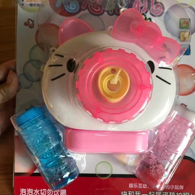 ( có video thật) ĐỒ CHƠI CAMERA BẮN BONG BÓNG HELLO KITTY