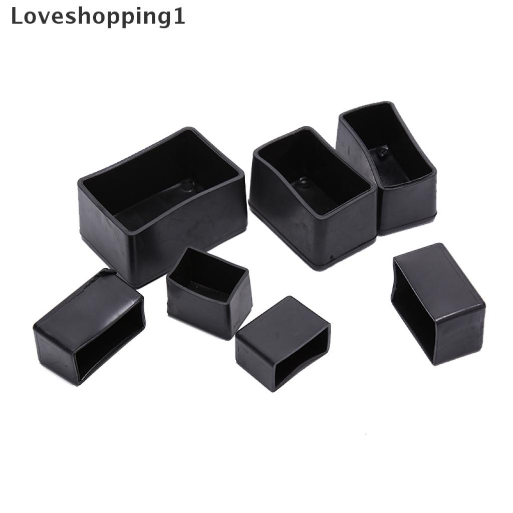 Set 8 vỏ silicon bọc chân bàn ghế hình chữ nhật chống trượt