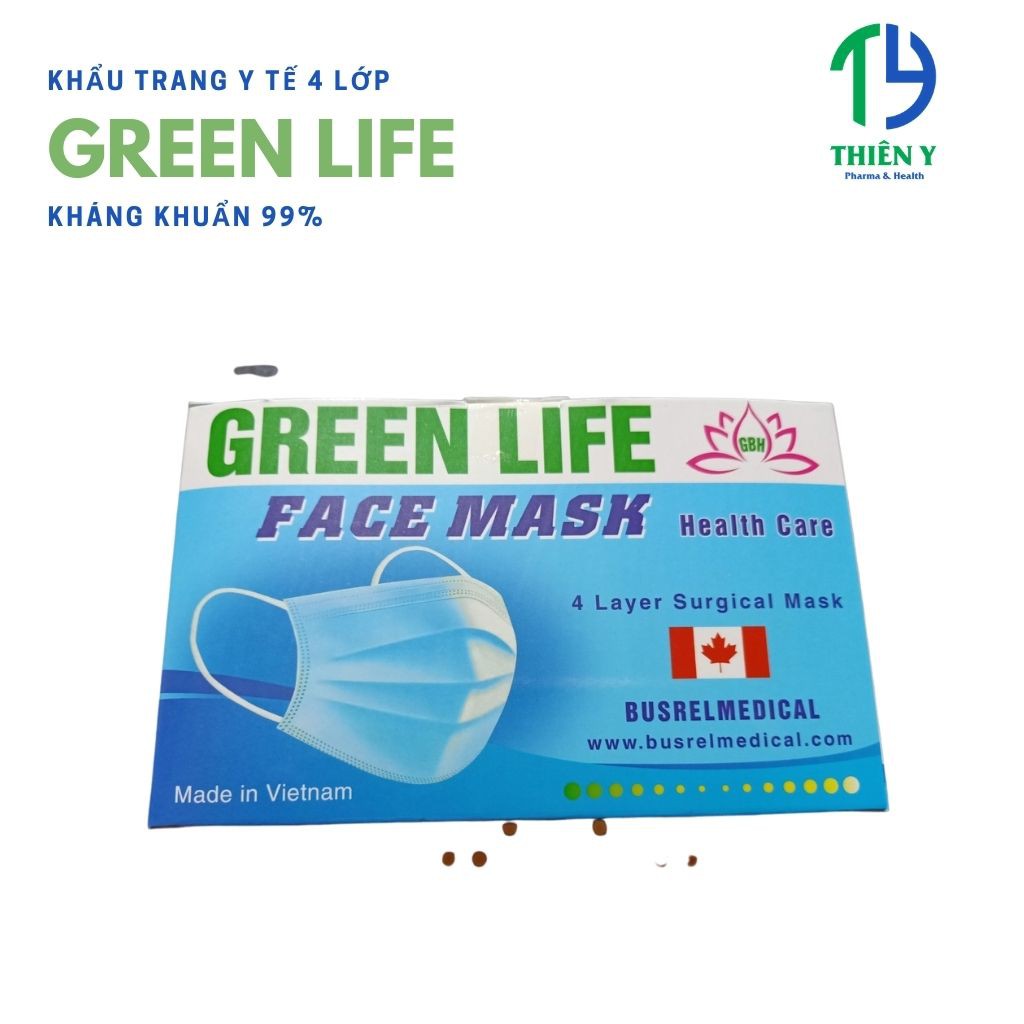 Khẩu Trang Y TẾ  4 lớp GREEN LIFE FACE MASK, 50 cái – Thiên Y Pharmacy