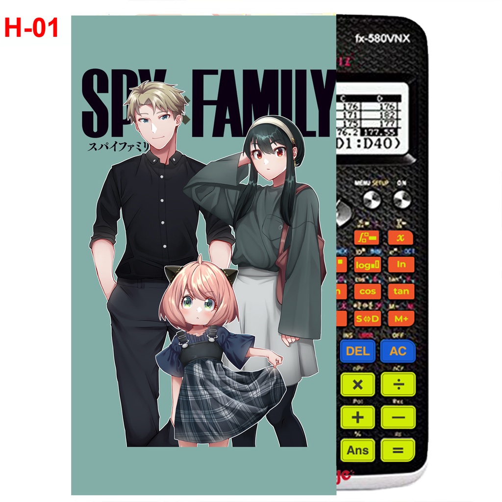 Decal Máy tính CASIO fx570 , fx580 anime Spy X Family