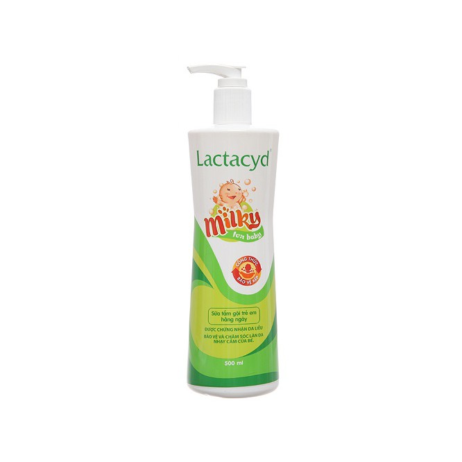 Sữa tắm gội trẻ em Lactacyd Milky (500ml)