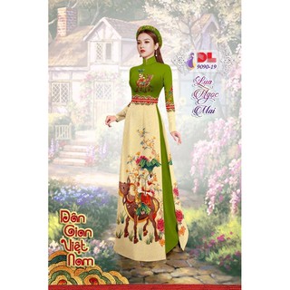 Vải Áo Dài Tằm Ý Tranh Dân Gian