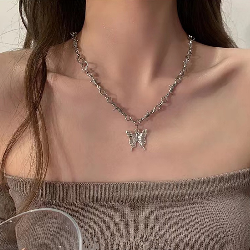 Dây Chuyền Hình Bướm Phong Cách Hàn Quốc Thiết Kế Mới Chất Lượng Cao Cho Nữ