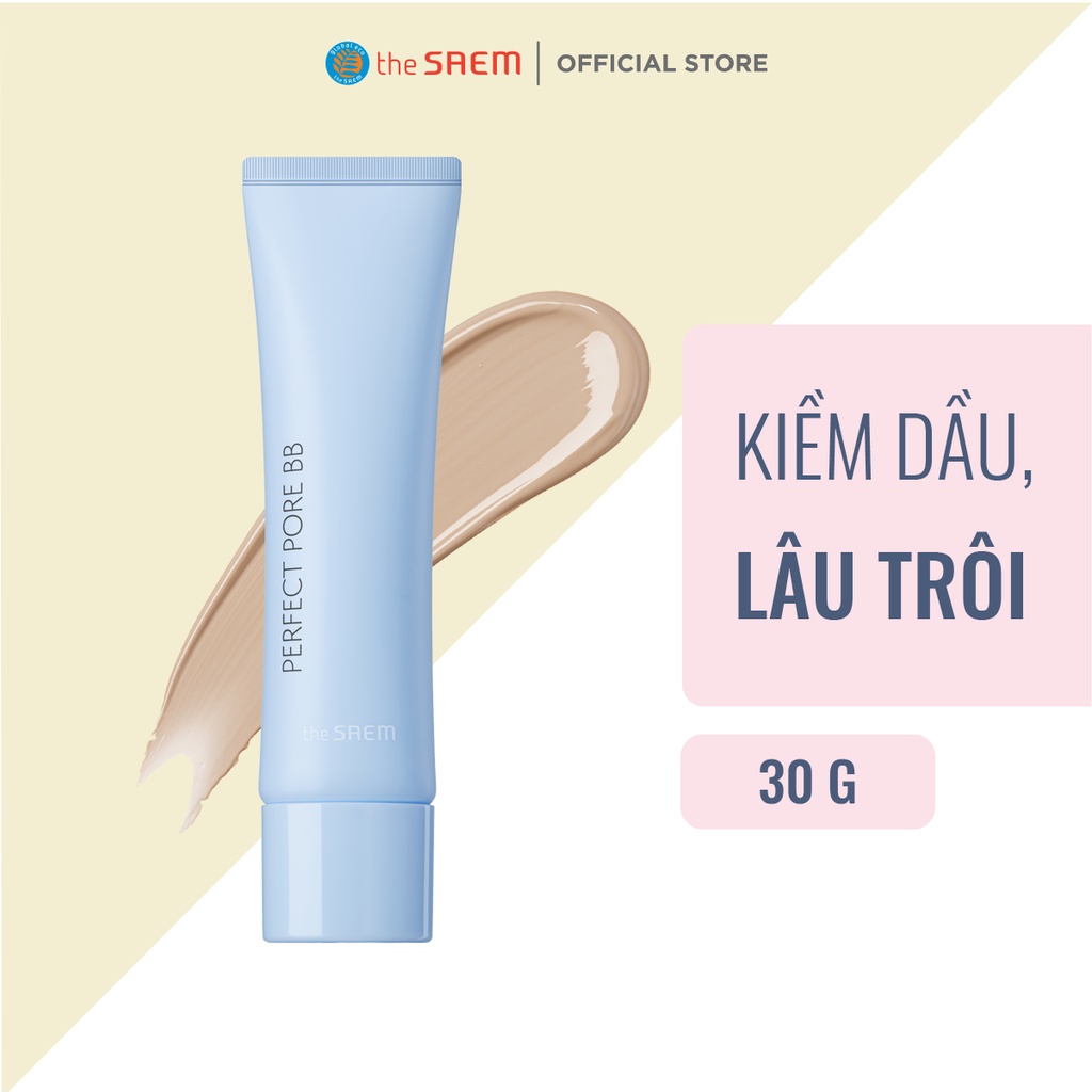 Kem Nền Kiềm Dầu Che Phủ Lỗ Chân Lông the SAEM Saemmul Perfect Pore BB 01 Light Beige 30g