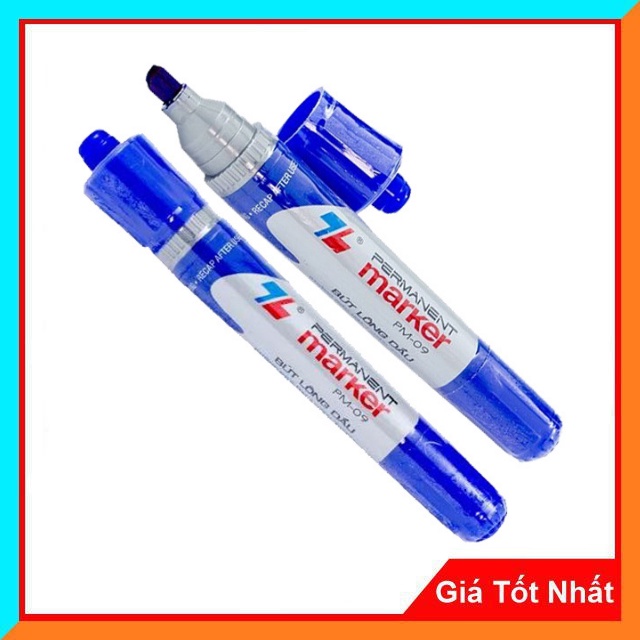 Bút Lông Dầu Thiên Long PM09 - Kiểu Dáng Hiện Đại Gồm 2 Đầu Bút Khác Nhau : Đầu Nhỏ Và Đầu Lớn Giúp Đa Dạng Nét Viết
