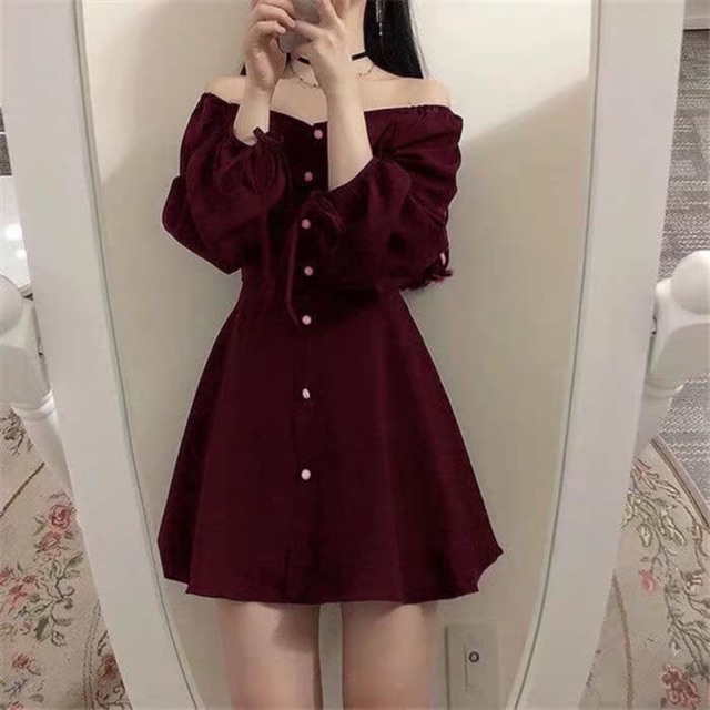 Váy Đỏ Thời Trang Nữ