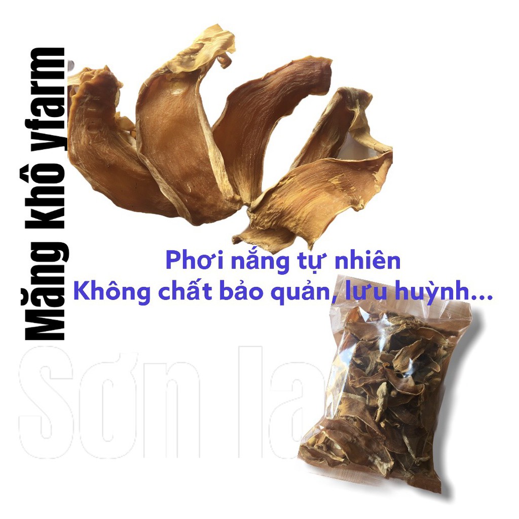 Măng khô phơi nắng tự nhiên Sơn La, giòn ngọt, thơm nức mùi nắng gói 250gram