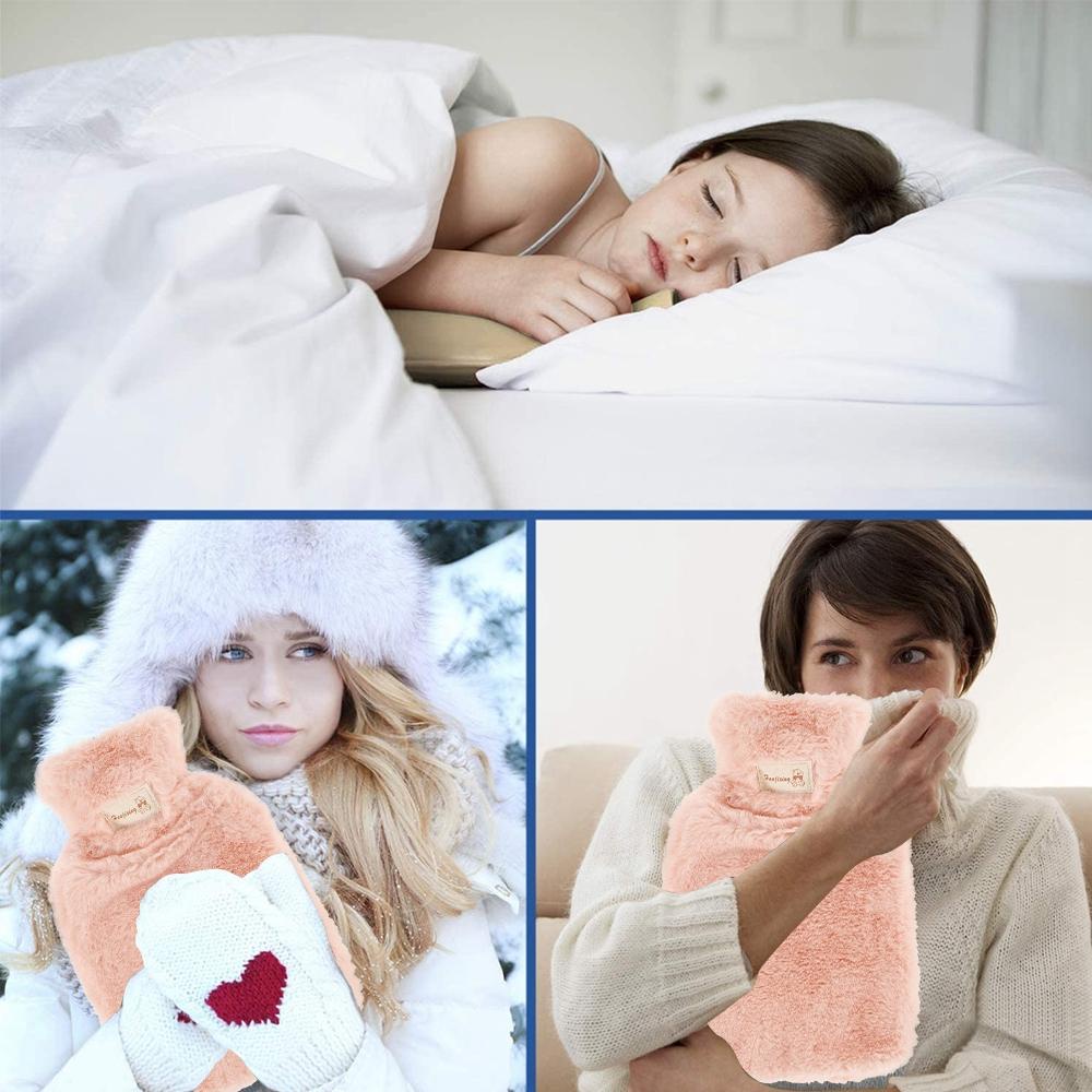 Túi Chườm Nóng Bằng Cao Su Tự Nhiên Có Thể Tháo Rời Kèm Vỏ Cao Su