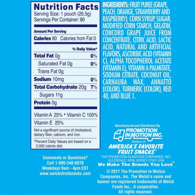 Combo 5 Gói - 10 Gói Kẹo Dẻo Trái Cây Welch's của Mỹ