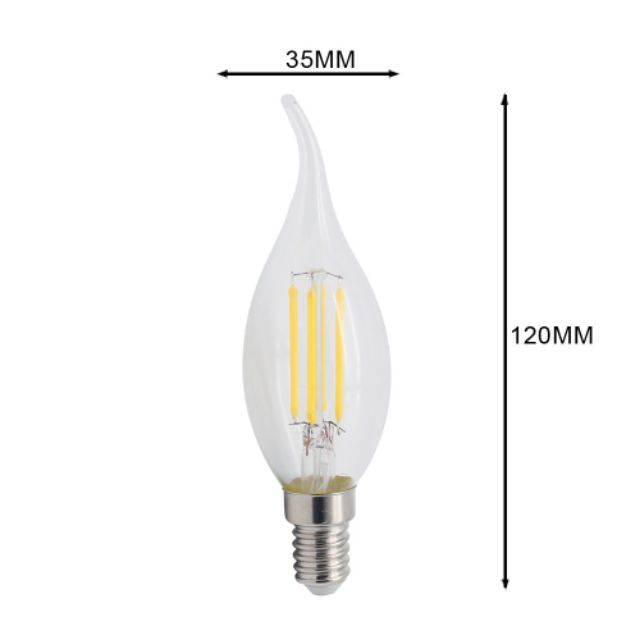 BÓNG LED EDISON C35 DÁNG NGỌN LỬA 4W