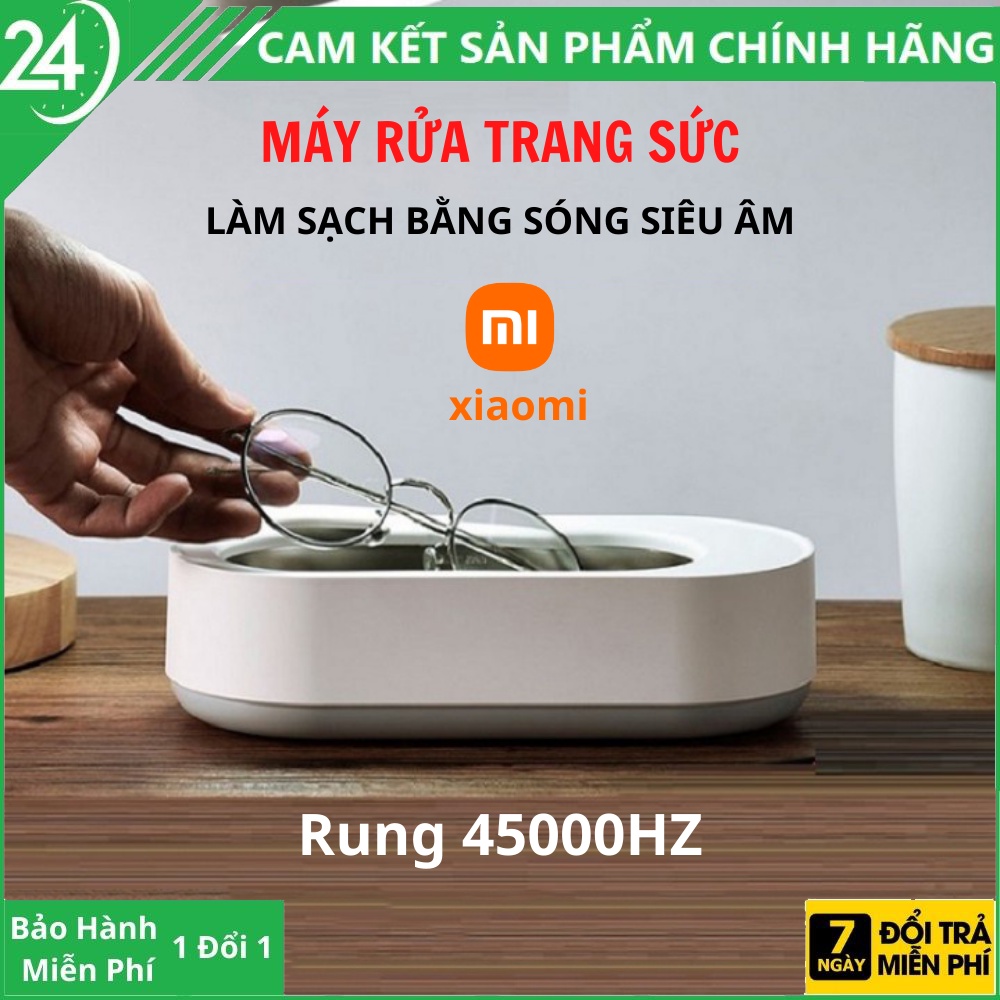 Máy rửa trang sức Xiaomi EraClean GA01 - Máy làm sạch bằng sóng siêu âm làm sạch kính, đồng hồ, trang sức, rung 45000HZ