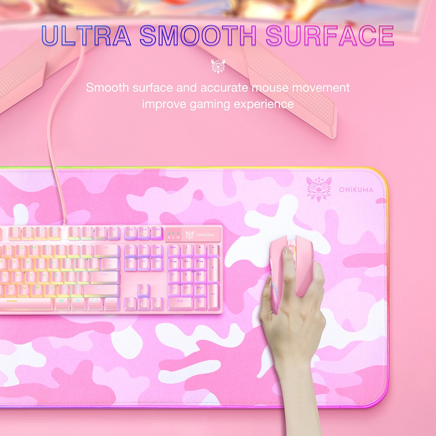 Tấm lót chuột chơi game Onikuma G5 80*30cm có đèn RGB