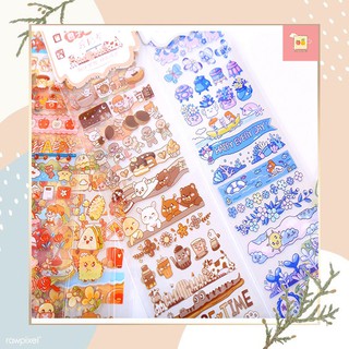 Sticker dài đáng yêu trang trí phong cách Hàn Quốc