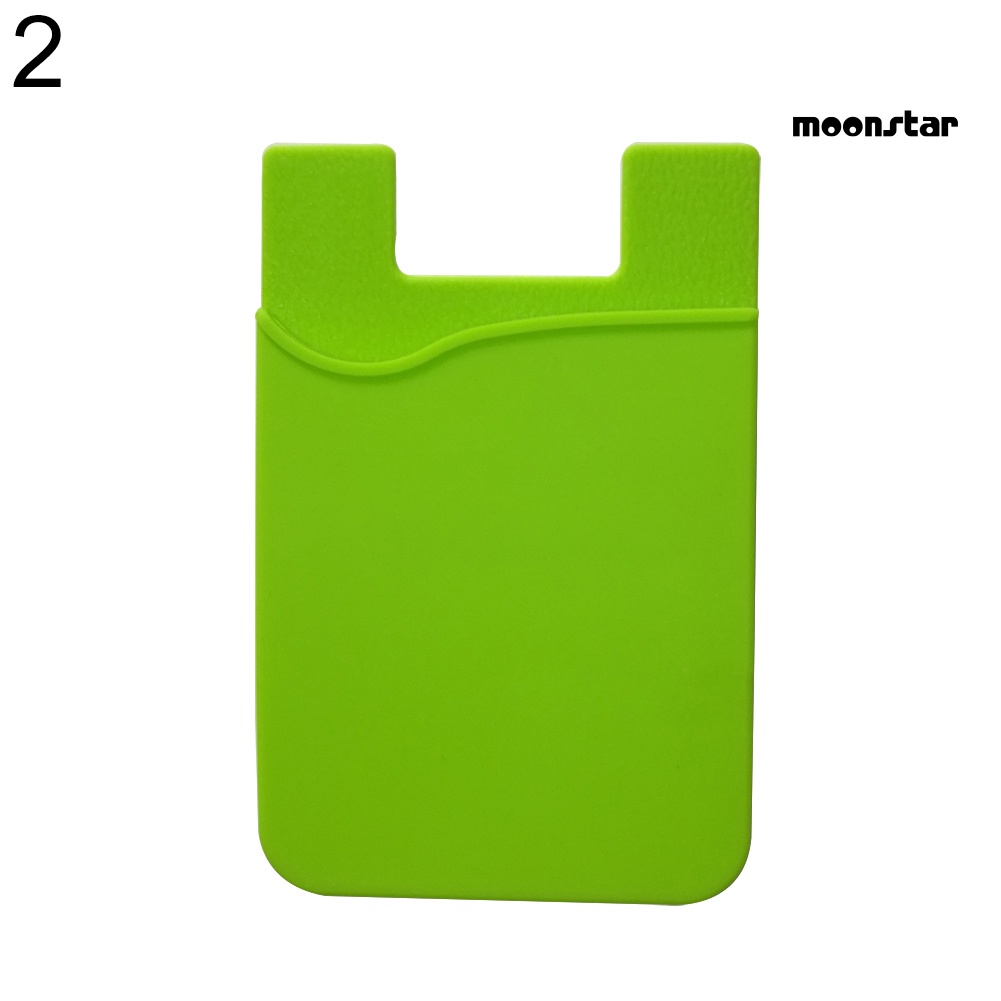 MNmoonstar Smart Silicone Mobile Phone Wallet Card Stick On Cash Credit Card Holder Pouch