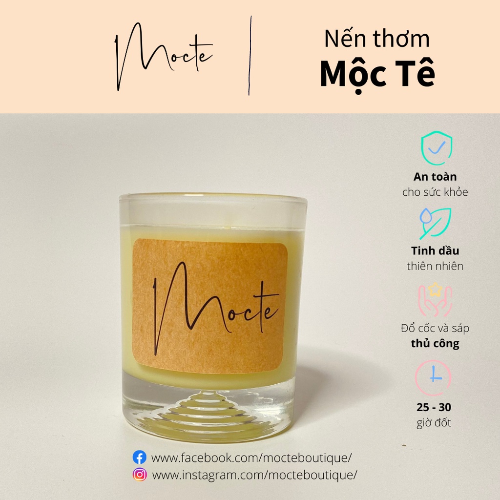 Cốc nến thủy tinh trong - 110gr