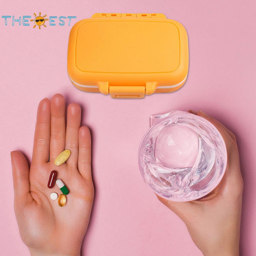 (hàng Mới Về) Set 4 Hộp Đựng Thuốc Mini Bằng Nhựa Tiện Dụng