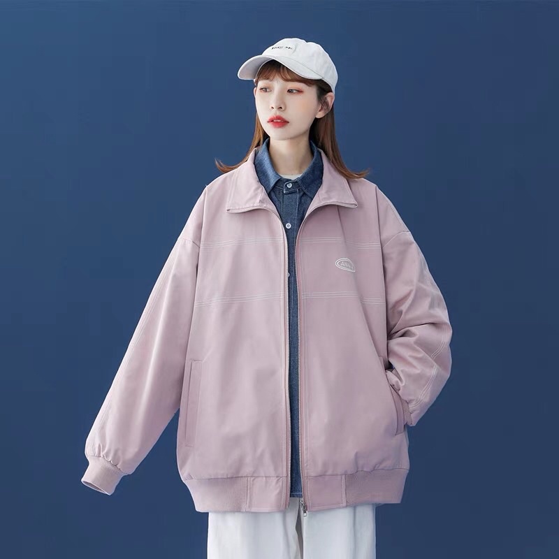 Áo khoác kaki chần phao thêu logo_có ảnh thật