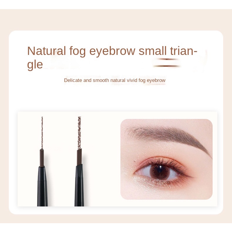 Bút Chì Kẻ Lông Mày Hai Đầu Hình Tam Giác Màu Vàng Siêu Mỏng Chống Thấm Nước Và Mồ Hôi Lâu Trôi Không Bị Nhòe