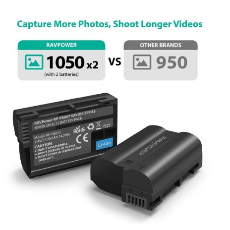 Bộ Pin Ravpower Nikon EN-EL15