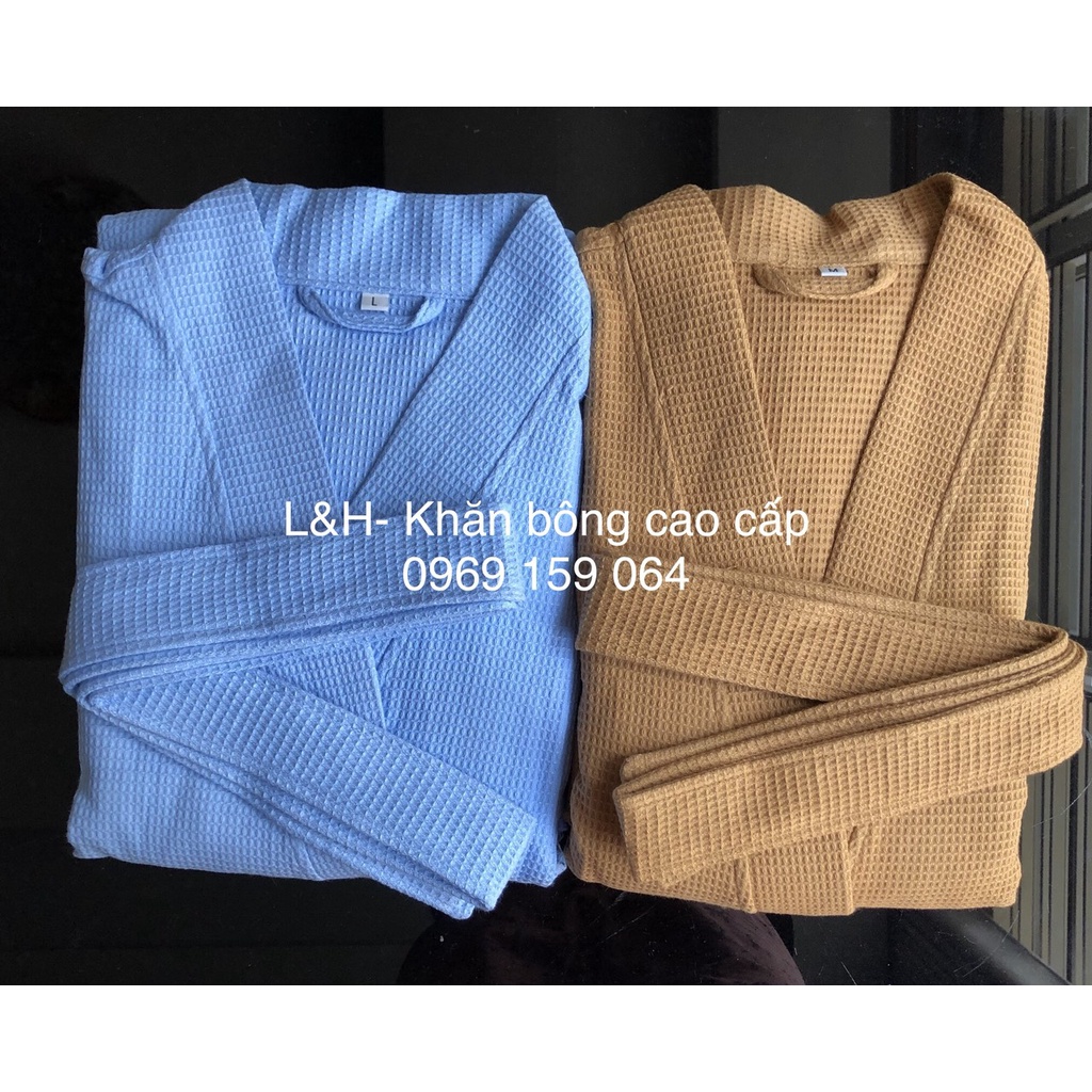 Áo Choàng Tắm Khách Sạn Cotton Tổ Ong Đủ Màu Đủ size