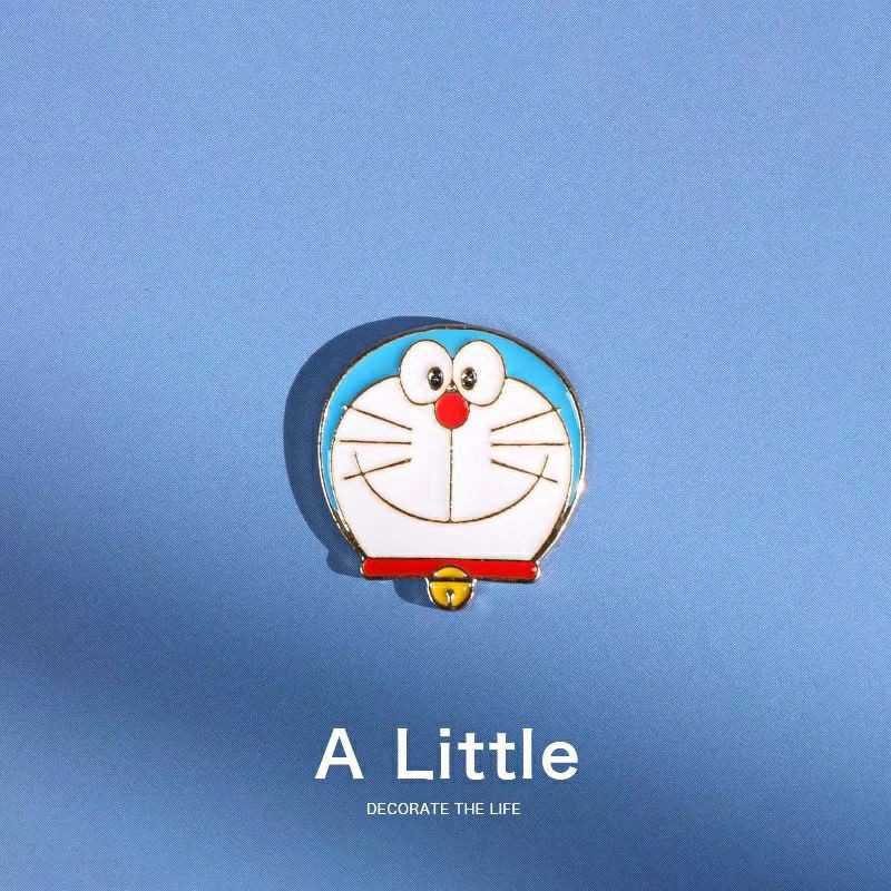 Pin cài áo nhân vật Doraemon & chuông vàng đáng yêu - GC360