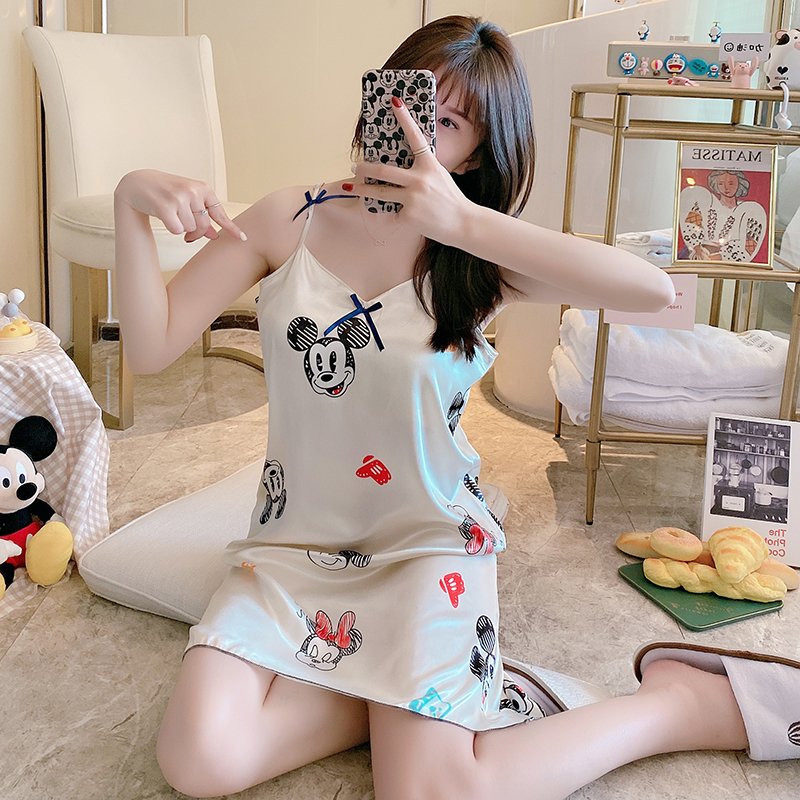 Đầm Ngủ Hai Dây Thoải Mái Họa Tiết Hoạt Hình Xinh Xắn Tùy Chọn Cho Nữ | BigBuy360 - bigbuy360.vn