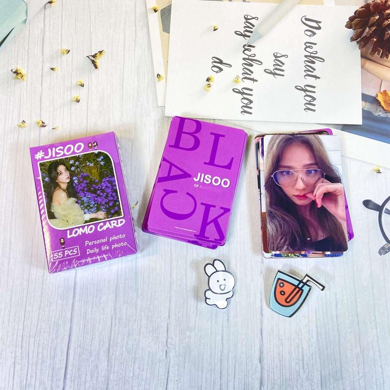 Tmdbyx Set 55 tấm thẻ ảnh lomo hình nhóm nhạc Blackpink dễ thương