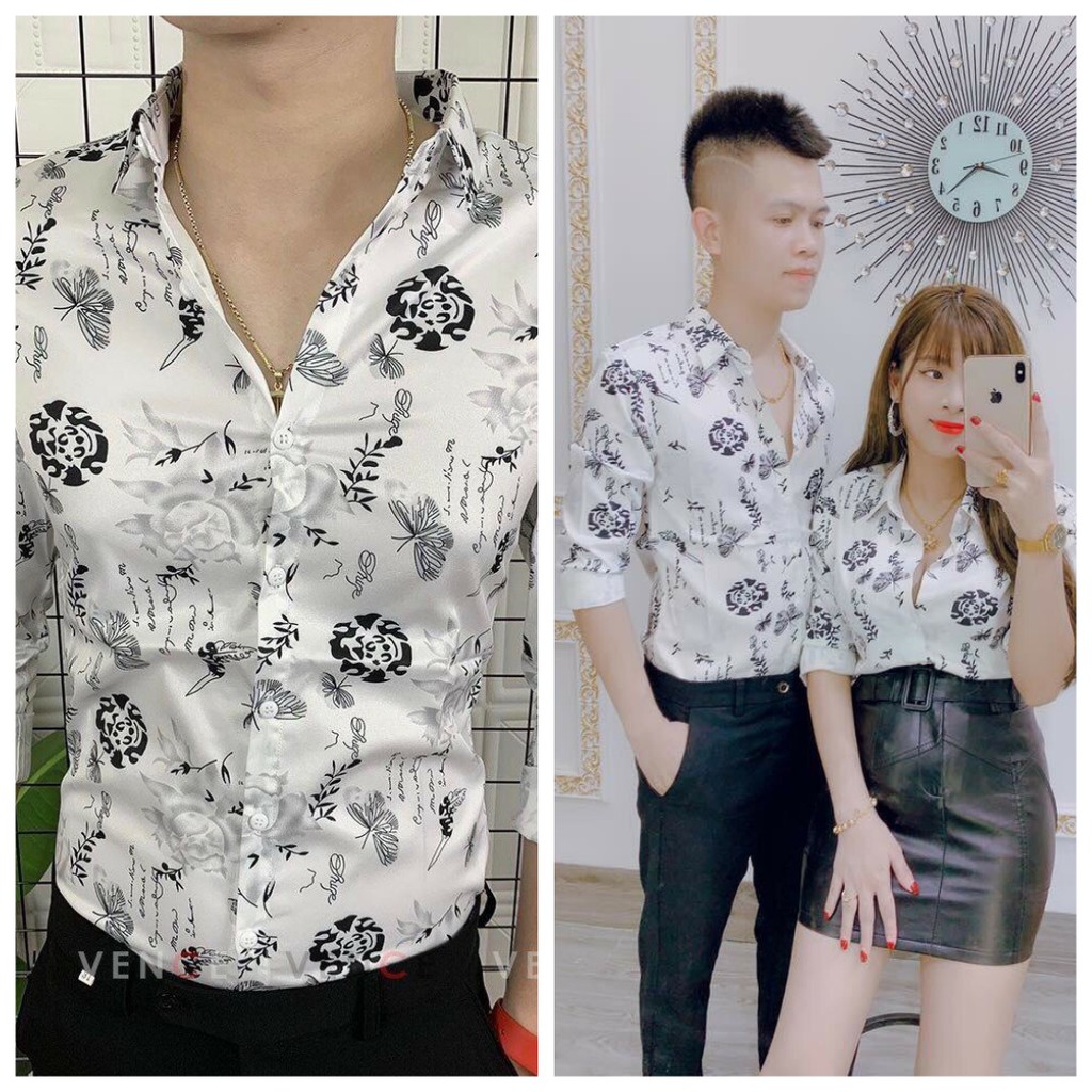 LQ Fashion - Áo Sơ mi Nam Nữ in hoạt tiết hoa lá 3D đầy ấn tượng, PC Hàn Quốc | BigBuy360 - bigbuy360.vn