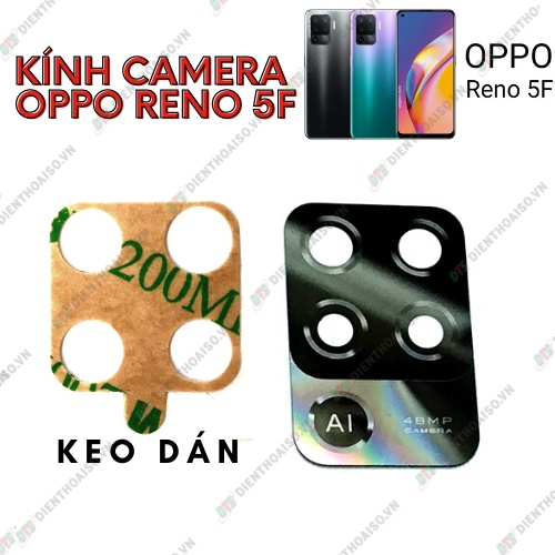 Kính camera oppo reno 5f kèm keo dán